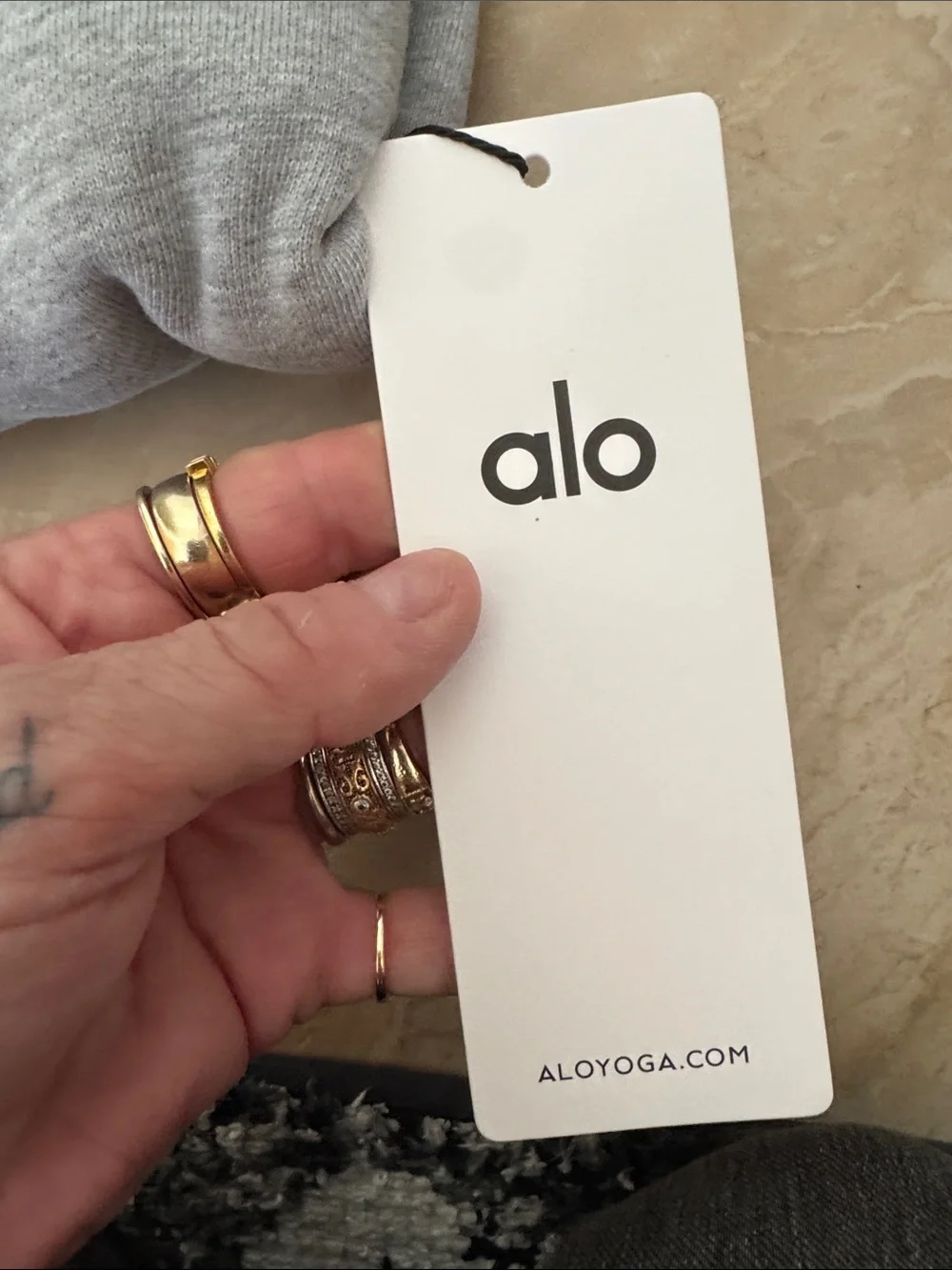 ALO Yoga Light Heather Gray Pullover Hoodie